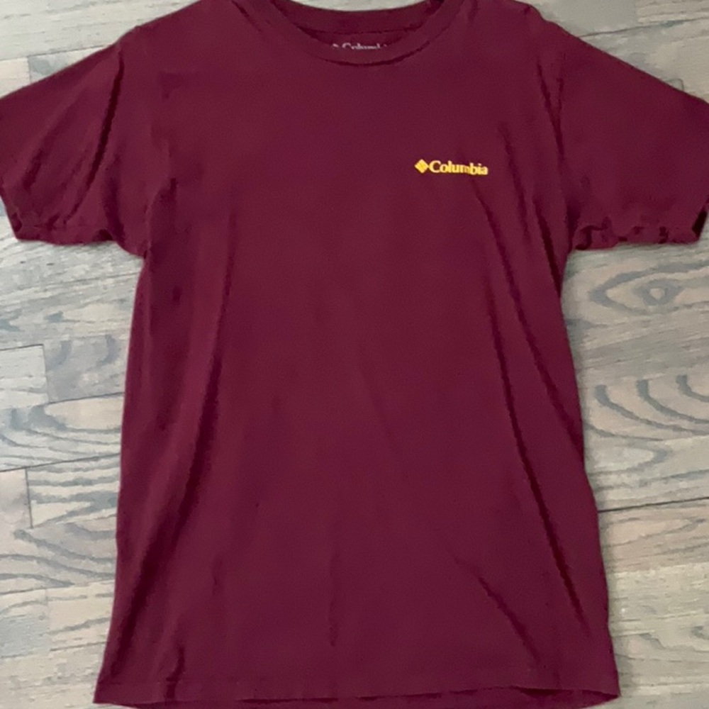 Columbia Men's Burgundy Short Sleeve Tee - Picture 8 of 8